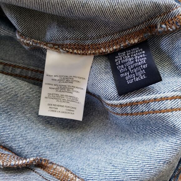 Madewell Stretch Denim Pieced Edition 2-Tone Straight Mini Skirt Size 27 Blue - Picture 8 of 10